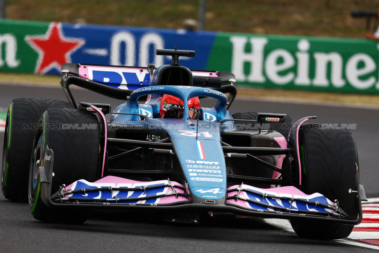 GP UNGHERIA, Esteban Ocon (FRA) Alpine F1 Team A523.

21.07.2023. Formula 1 World Championship, Rd 12, Hungarian Grand Prix, Budapest, Hungary, Practice Day.

 - www.xpbimages.com, EMail: requests@xpbimages.com © Copyright: Coates / XPB Images