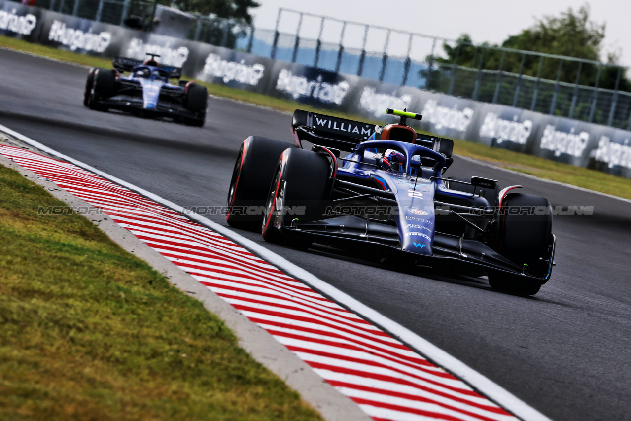 GP UNGHERIA, Logan Sargeant (USA) Williams Racing FW45.

21.07.2023. Formula 1 World Championship, Rd 12, Hungarian Grand Prix, Budapest, Hungary, Practice Day.

- www.xpbimages.com, EMail: requests@xpbimages.com © Copyright: Charniaux / XPB Images