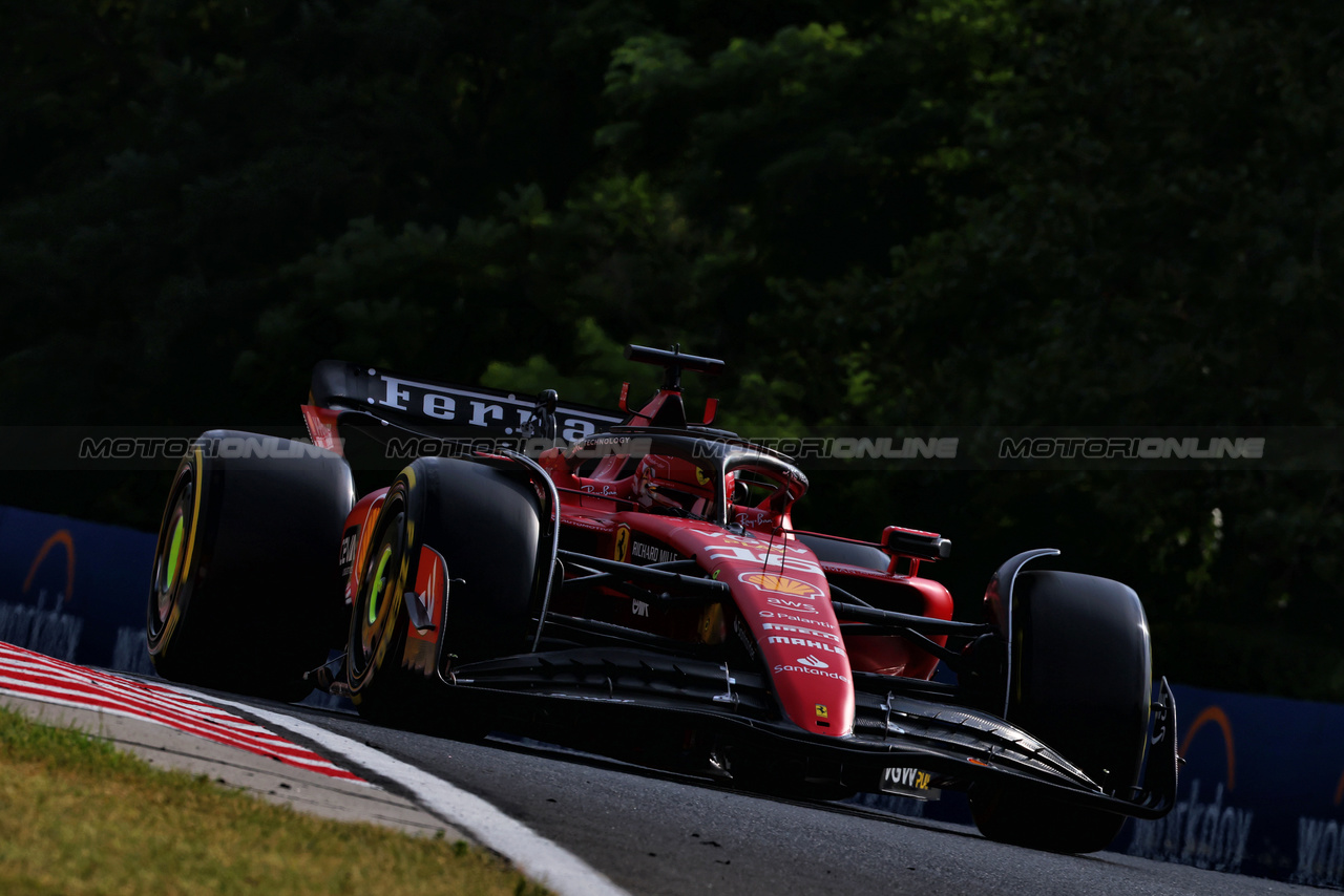 GP UNGHERIA, Charles Leclerc (MON) Ferrari SF-23.

21.07.2023. Formula 1 World Championship, Rd 12, Hungarian Grand Prix, Budapest, Hungary, Practice Day.

 - www.xpbimages.com, EMail: requests@xpbimages.com © Copyright: Coates / XPB Images