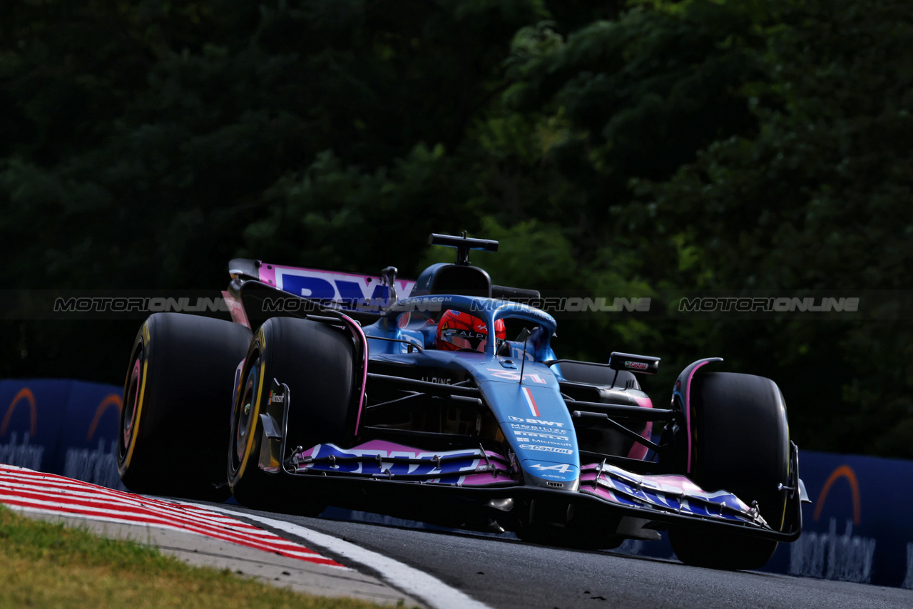 GP UNGHERIA, Esteban Ocon (FRA) Alpine F1 Team A523.

21.07.2023. Formula 1 World Championship, Rd 12, Hungarian Grand Prix, Budapest, Hungary, Practice Day.

 - www.xpbimages.com, EMail: requests@xpbimages.com © Copyright: Coates / XPB Images