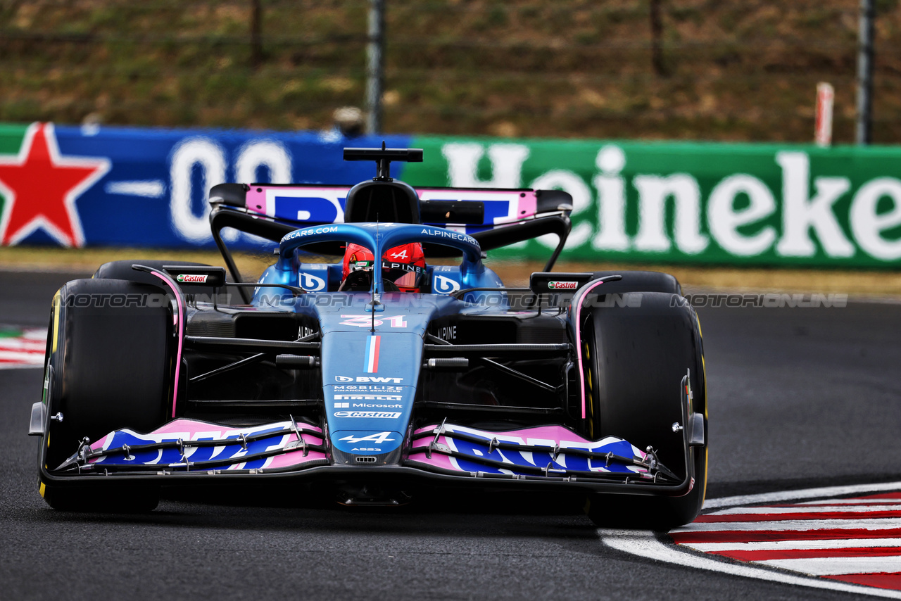 GP UNGHERIA, Esteban Ocon (FRA) Alpine F1 Team A523.

21.07.2023. Formula 1 World Championship, Rd 12, Hungarian Grand Prix, Budapest, Hungary, Practice Day.

- www.xpbimages.com, EMail: requests@xpbimages.com © Copyright: Moy / XPB Images