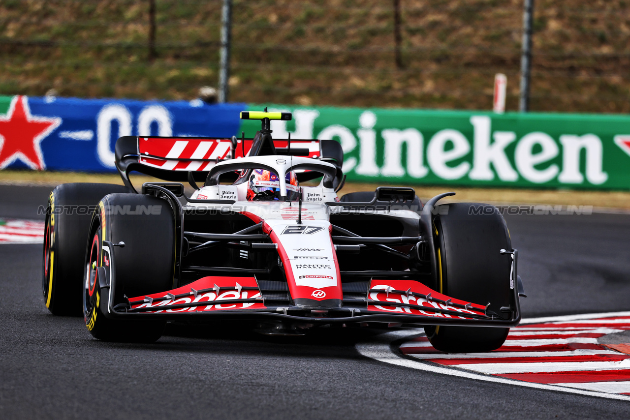 GP UNGHERIA, Nico Hulkenberg (GER) Haas VF-23.

21.07.2023. Formula 1 World Championship, Rd 12, Hungarian Grand Prix, Budapest, Hungary, Practice Day.

- www.xpbimages.com, EMail: requests@xpbimages.com © Copyright: Moy / XPB Images