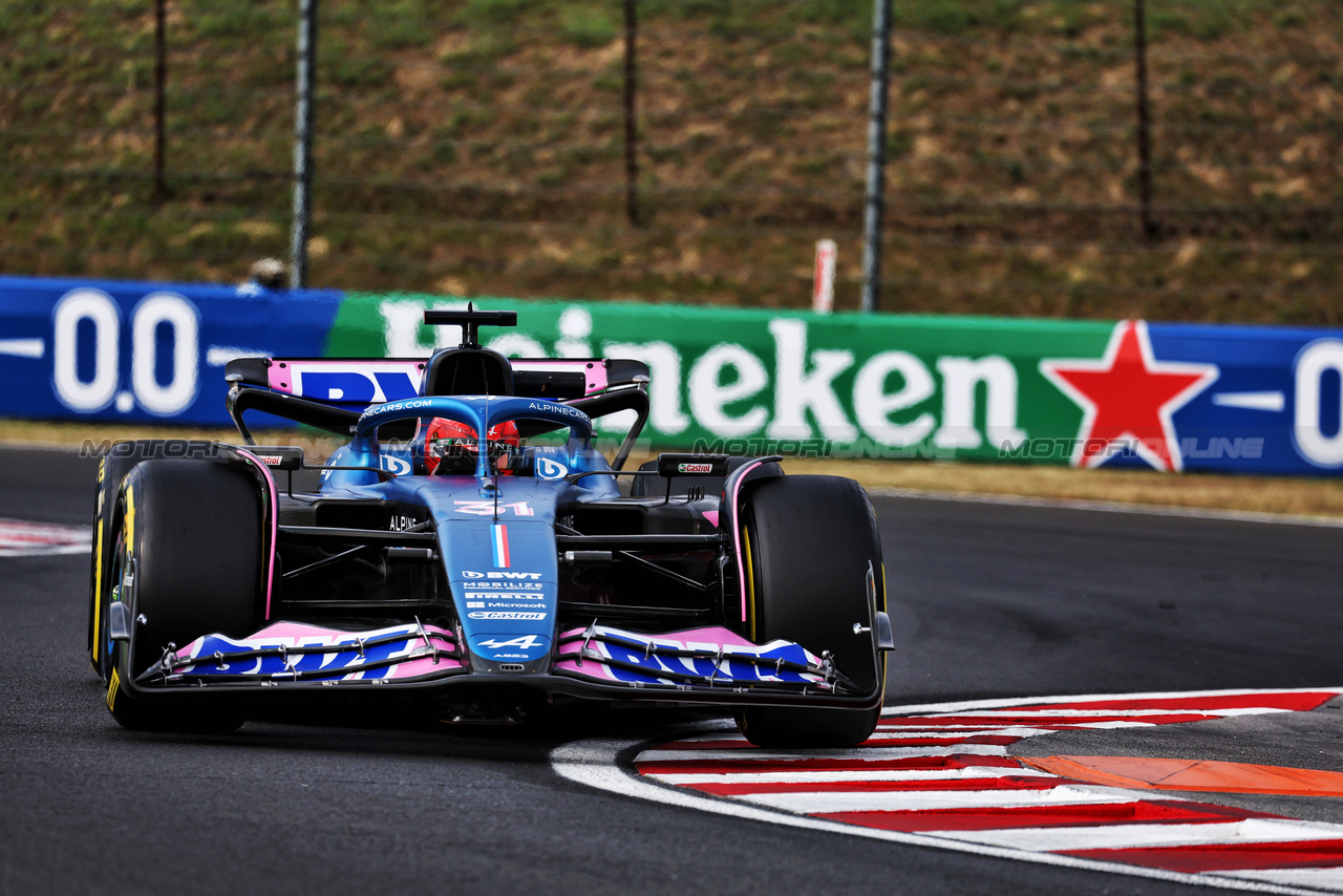 GP UNGHERIA, Esteban Ocon (FRA) Alpine F1 Team A523.

21.07.2023. Formula 1 World Championship, Rd 12, Hungarian Grand Prix, Budapest, Hungary, Practice Day.

- www.xpbimages.com, EMail: requests@xpbimages.com © Copyright: Moy / XPB Images