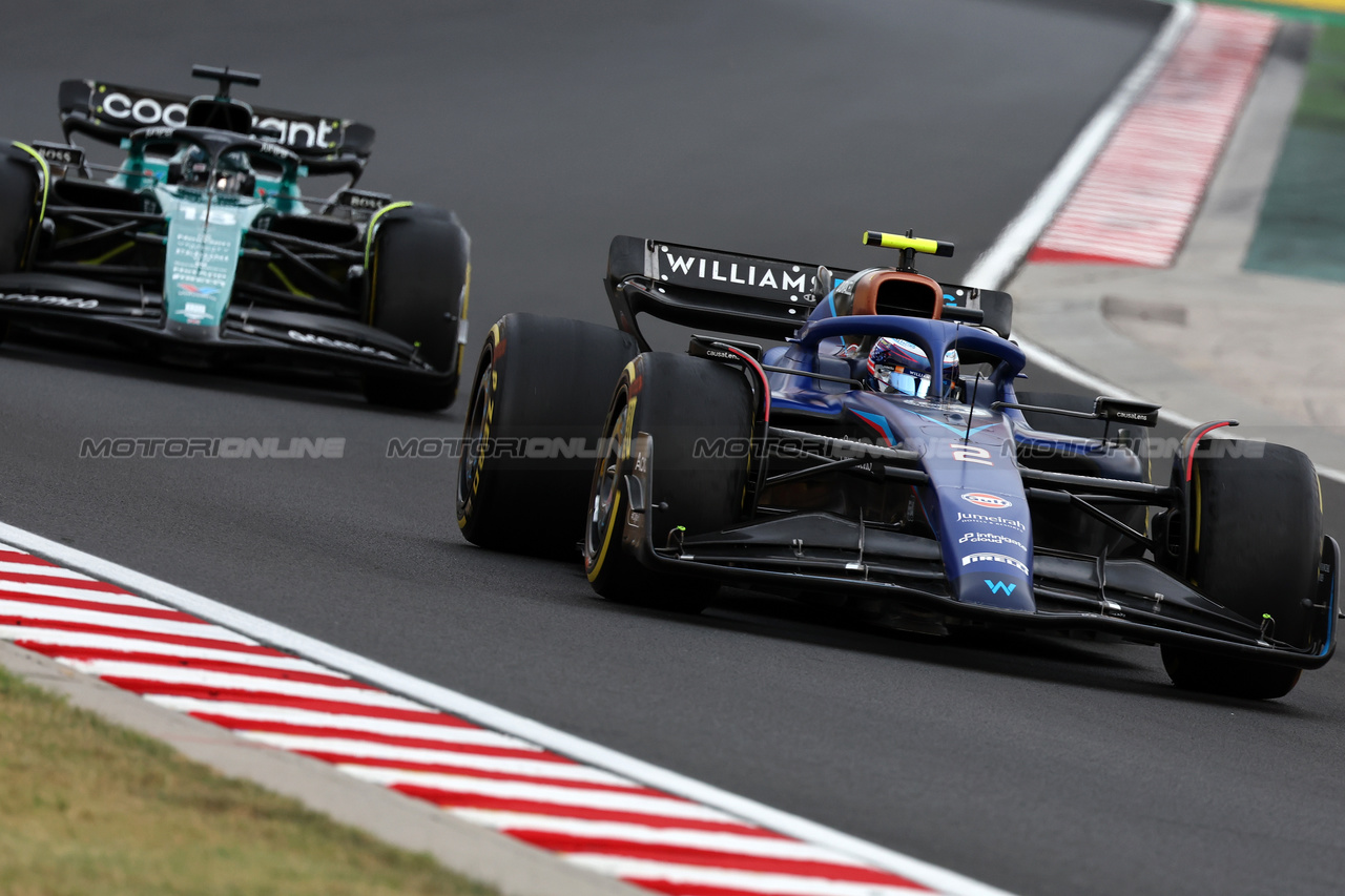 GP UNGHERIA, Logan Sargeant (USA) Williams Racing FW45.

21.07.2023. Formula 1 World Championship, Rd 12, Hungarian Grand Prix, Budapest, Hungary, Practice Day.

- www.xpbimages.com, EMail: requests@xpbimages.com © Copyright: Moy / XPB Images