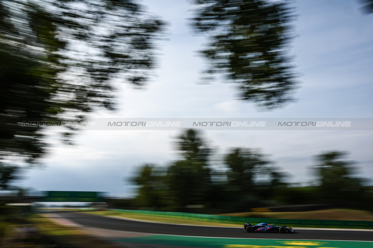 GP UNGHERIA, Esteban Ocon (FRA), Alpine F1 Team 
21.07.2023. Formula 1 World Championship, Rd 12, Hungarian Grand Prix, Budapest, Hungary, Practice Day.
- www.xpbimages.com, EMail: requests@xpbimages.com © Copyright: Charniaux / XPB Images