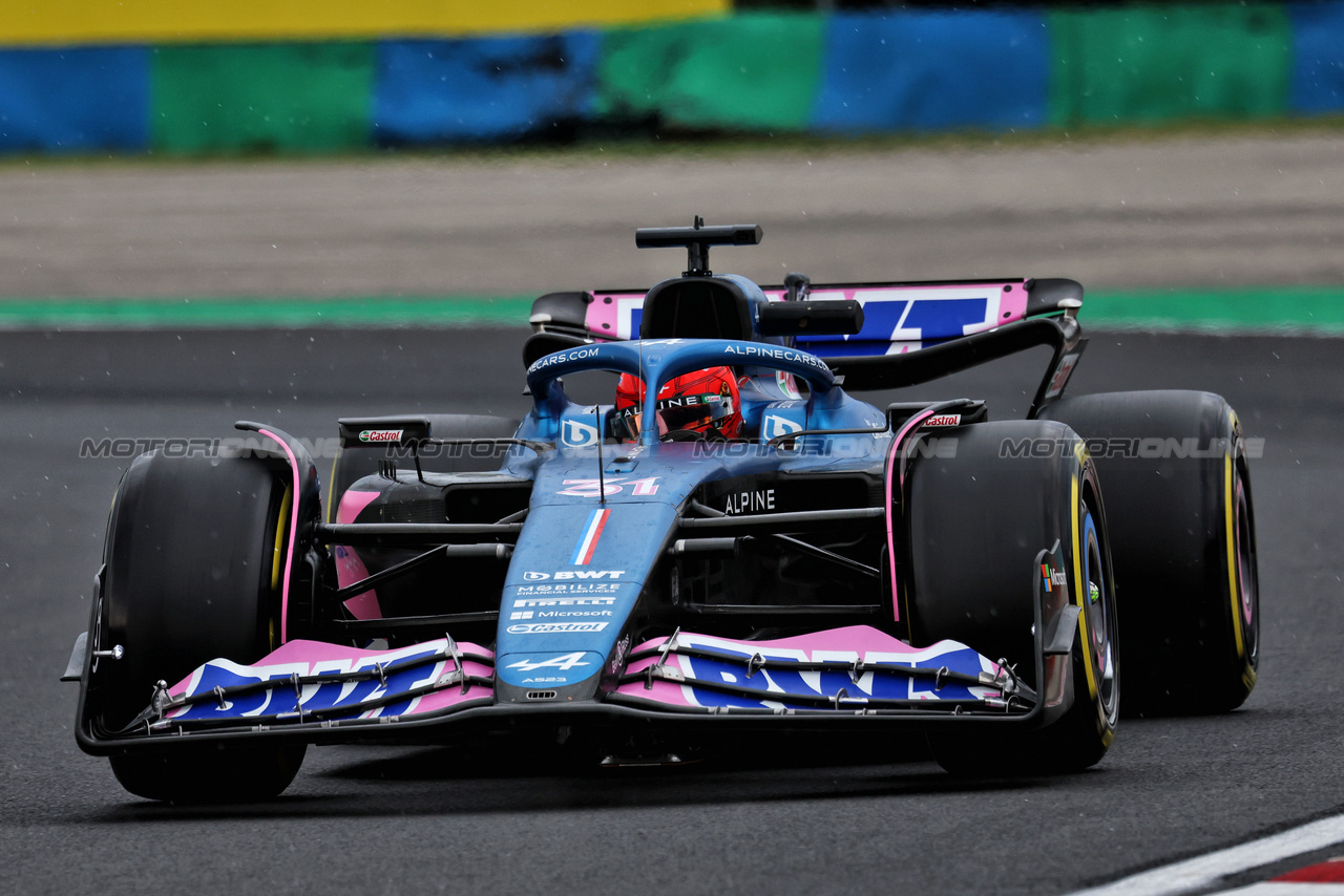 GP UNGHERIA, Esteban Ocon (FRA) Alpine F1 Team A523.

21.07.2023. Formula 1 World Championship, Rd 12, Hungarian Grand Prix, Budapest, Hungary, Practice Day.

- www.xpbimages.com, EMail: requests@xpbimages.com © Copyright: Moy / XPB Images