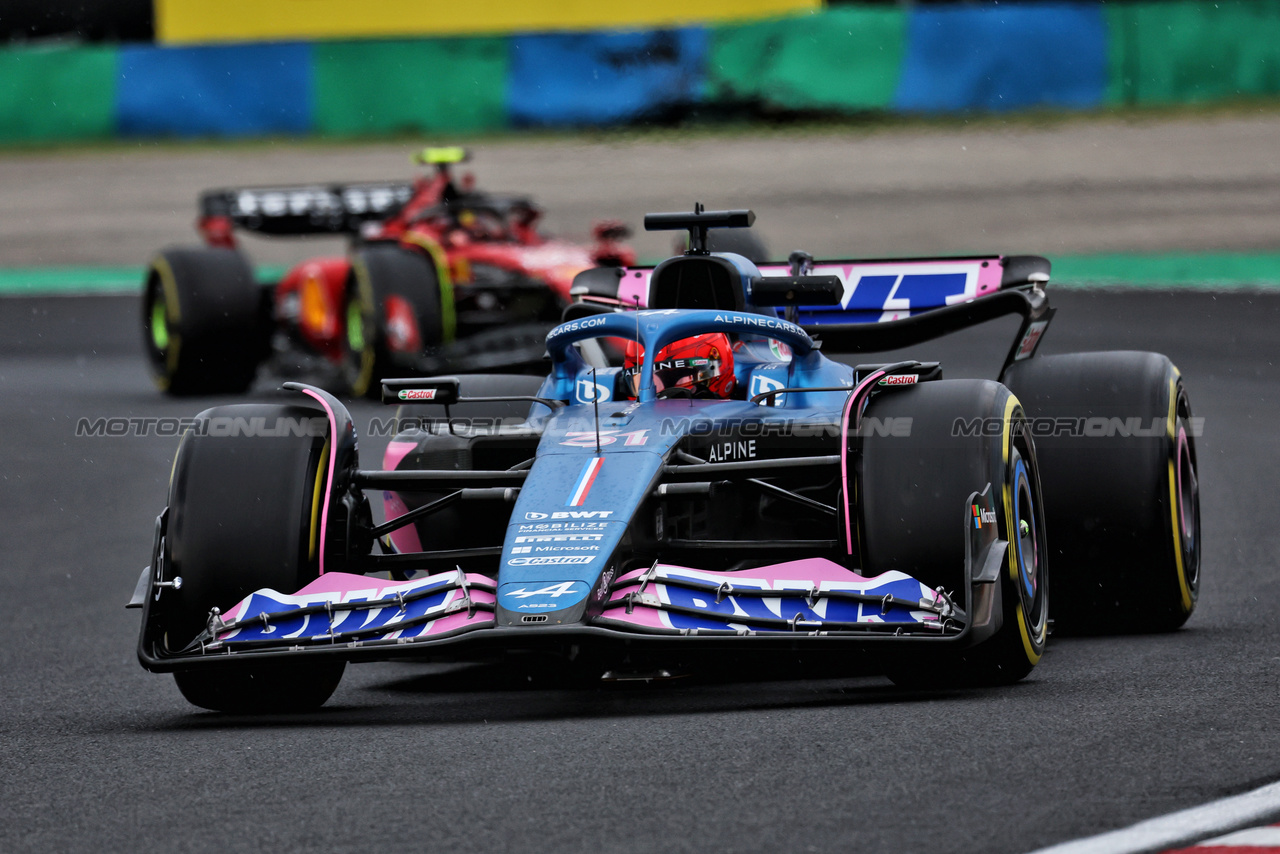 GP UNGHERIA, Esteban Ocon (FRA) Alpine F1 Team A523.

21.07.2023. Formula 1 World Championship, Rd 12, Hungarian Grand Prix, Budapest, Hungary, Practice Day.

- www.xpbimages.com, EMail: requests@xpbimages.com © Copyright: Moy / XPB Images