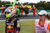 GP UNGHERIA, Sergio Perez (MEX) Red Bull Racing RB19 crashed in the first practice session.
21.07.2023. Formula 1 World Championship, Rd 12, Hungarian Grand Prix, Budapest, Hungary, Practice Day.
 - www.xpbimages.com, EMail: requests@xpbimages.com © Copyright: Coates / XPB Images