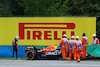 GP UNGHERIA, Sergio Perez (MEX) Red Bull Racing RB19 crashed in the first practice session.
21.07.2023. Formula 1 World Championship, Rd 12, Hungarian Grand Prix, Budapest, Hungary, Practice Day.
 - www.xpbimages.com, EMail: requests@xpbimages.com © Copyright: Coates / XPB Images