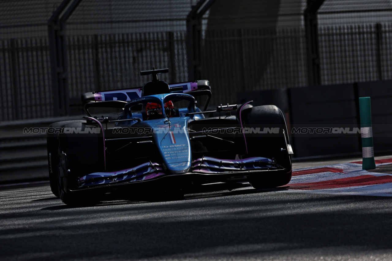 TEST ABU DHABI, Esteban Ocon (FRA) Alpine F1 Team A523.

28.11.2023. Formula 1 Testing, Yas Marina Circuit, Abu Dhabi, Tuesday.

- www.xpbimages.com, EMail: requests@xpbimages.com © Copyright: Moy / XPB Images