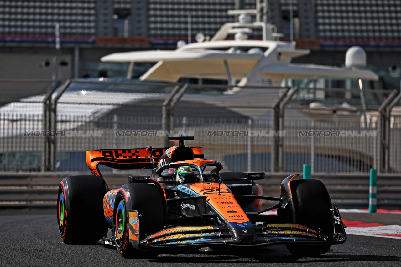 TEST ABU DHABI, Pato O'Ward (MEX) McLaren MCL60 Test Driver.

28.11.2023. Formula 1 Testing, Yas Marina Circuit, Abu Dhabi, Tuesday.

- www.xpbimages.com, EMail: requests@xpbimages.com © Copyright: Moy / XPB Images
