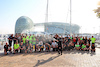 TEST ABU DHABI, Teams e Pirelli motorhome hospitality group photograph.
28.11.2023. Formula 1 Testing, Yas Marina Circuit, Abu Dhabi, Tuesday.
- www.xpbimages.com, EMail: requests@xpbimages.com © Copyright: Batchelor / XPB Images