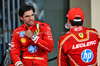 GP ABU DHABI, (L to R): Carlos Sainz Jr (ESP) Ferrari with team mate Charles Leclerc (MON) Ferrari in parc ferme.

08.12.2024. Formula 1 World Championship, Rd 24, Abu Dhabi Grand Prix, Yas Marina Circuit, Abu Dhabi, Gara Day.

- www.xpbimages.com, EMail: requests@xpbimages.com © Copyright: Batchelor / XPB Images