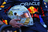 GP ABU DHABI, The helmet of Max Verstappen (NLD) Red Bull Racing at a team photograph.

08.12.2024. Formula 1 World Championship, Rd 24, Abu Dhabi Grand Prix, Yas Marina Circuit, Abu Dhabi, Gara Day.

 - www.xpbimages.com, EMail: requests@xpbimages.com © Copyright: Coates / XPB Images