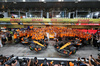 GP ABU DHABI, Lando Norris (GBR) McLaren; Crown Prince Shaikh Salman bin Isa Hamad Al Khalifa (BRN); Andreas Seidl (GER) Sauber Group Chief Executive Officer; Zak Brown (USA) McLaren Executive Director; Sheikh Mohammed bin Essa Al Khalifa (BRN) CEO of the Bahrain Economic Development Board e McLaren Shareholder ; e Oscar Piastri (AUS) McLaren with the team at the McLaren Constructors' Championship celebration.

08.12.2024. Formula 1 World Championship, Rd 24, Abu Dhabi Grand Prix, Yas Marina Circuit, Abu Dhabi, Gara Day.

- www.xpbimages.com, EMail: requests@xpbimages.com © Copyright: Moy / XPB Images
