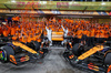 GP ABU DHABI, Lando Norris (GBR) McLaren; Crown Prince Shaikh Salman bin Isa Hamad Al Khalifa (BRN); Andreas Seidl (GER) Sauber Group Chief Executive Officer; Zak Brown (USA) McLaren Executive Director; Sheikh Mohammed bin Essa Al Khalifa (BRN) CEO of the Bahrain Economic Development Board e McLaren Shareholder ; e Oscar Piastri (AUS) McLaren with the team at the McLaren Constructors' Championship celebration.

08.12.2024. Formula 1 World Championship, Rd 24, Abu Dhabi Grand Prix, Yas Marina Circuit, Abu Dhabi, Gara Day.

 - www.xpbimages.com, EMail: requests@xpbimages.com © Copyright: Coates / XPB Images