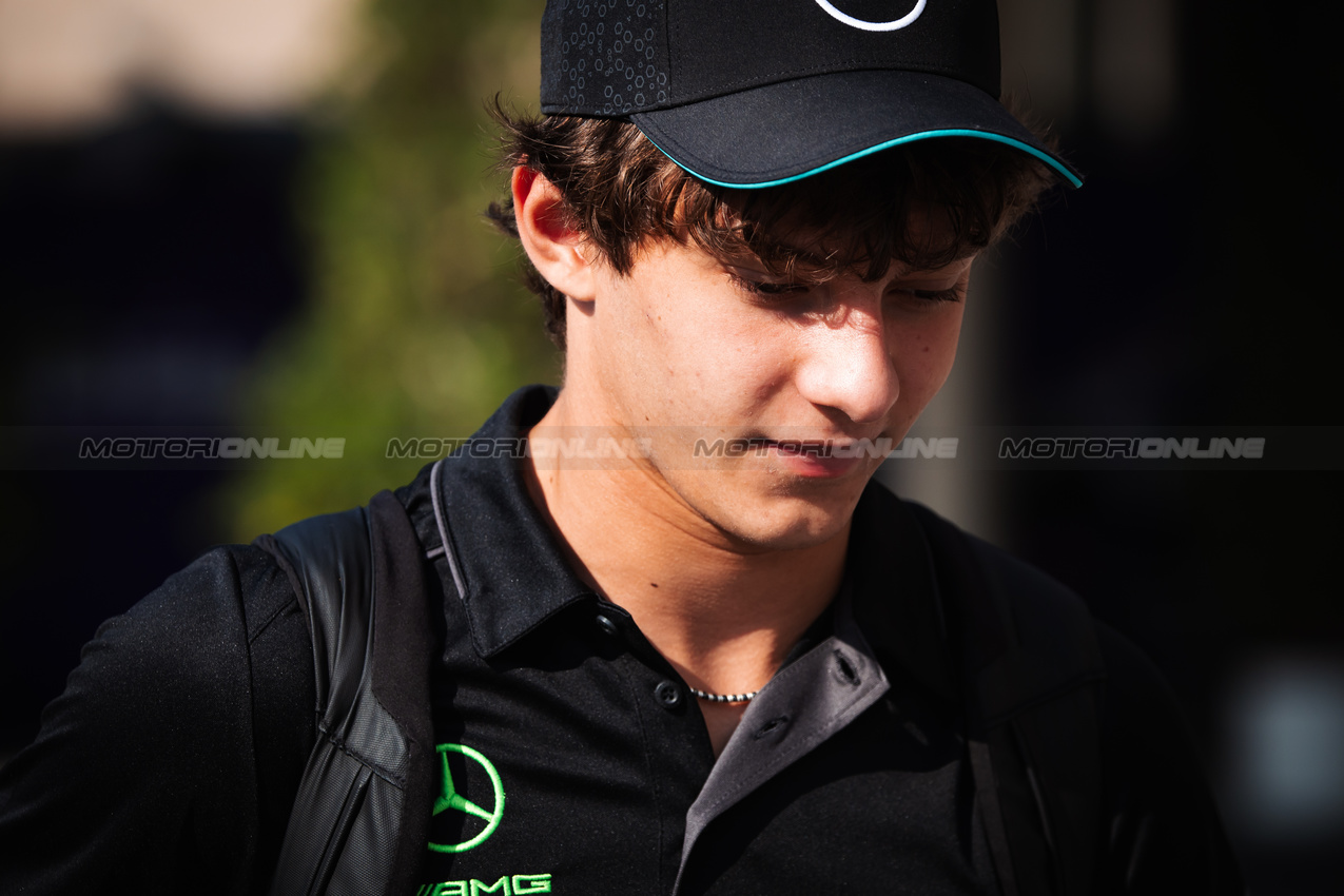 GP ABU DHABI, Andrea Kimi Antonelli (ITA) Mercedes AMG F1 Junior Driver.

05.12.2024. Formula 1 World Championship, Rd 24, Abu Dhabi Grand Prix, Yas Marina Circuit, Abu Dhabi, Preparation Day.

- www.xpbimages.com, EMail: requests@xpbimages.com © Copyright: Bearne / XPB Images