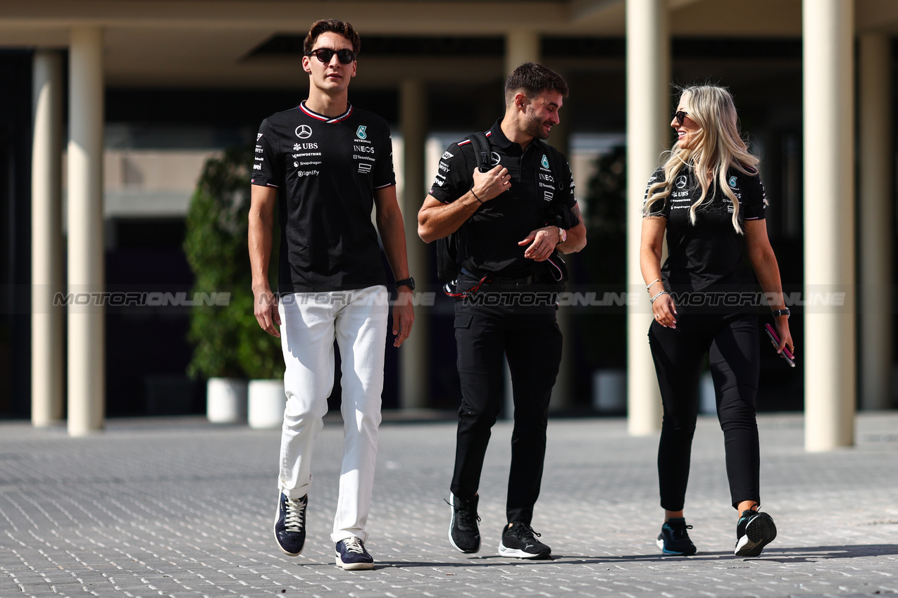 GP ABU DHABI, George Russell (GBR), Mercedes AMG F1 
05.12.2024. Formula 1 World Championship, Rd 24, Abu Dhabi Grand Prix, Yas Marina Circuit, Abu Dhabi, Preparation Day.
- www.xpbimages.com, EMail: requests@xpbimages.com © Copyright: Charniaux / XPB Images