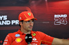 GP ABU DHABI, Carlos Sainz Jr (ESP) Ferrari in the FIA Press Conference.

05.12.2024. Formula 1 World Championship, Rd 24, Abu Dhabi Grand Prix, Yas Marina Circuit, Abu Dhabi, Preparation Day.

- www.xpbimages.com, EMail: requests@xpbimages.com © Copyright: Bearne / XPB Images
