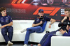 GP ABU DHABI, (L to R): Franco Colapinto (ARG) Williams Racing; Max Verstappen (NLD) Red Bull Racing; e Nico Hulkenberg (GER) Haas F1 Team in the FIA Press Conference.

05.12.2024. Formula 1 World Championship, Rd 24, Abu Dhabi Grand Prix, Yas Marina Circuit, Abu Dhabi, Preparation Day.

- www.xpbimages.com, EMail: requests@xpbimages.com © Copyright: Bearne / XPB Images