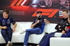 GP ABU DHABI, (L to R): Franco Colapinto (ARG) Williams Racing; Max Verstappen (NLD) Red Bull Racing; e Nico Hulkenberg (GER) Haas F1 Team in the FIA Press Conference.

05.12.2024. Formula 1 World Championship, Rd 24, Abu Dhabi Grand Prix, Yas Marina Circuit, Abu Dhabi, Preparation Day.

- www.xpbimages.com, EMail: requests@xpbimages.com © Copyright: Bearne / XPB Images