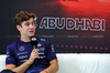 GP ABU DHABI, Franco Colapinto (ARG) Williams Racing in the FIA Press Conference.

05.12.2024. Formula 1 World Championship, Rd 24, Abu Dhabi Grand Prix, Yas Marina Circuit, Abu Dhabi, Preparation Day.

- www.xpbimages.com, EMail: requests@xpbimages.com © Copyright: Bearne / XPB Images