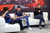 GP ABU DHABI, (L to R): Franco Colapinto (ARG) Williams Racing; Max Verstappen (NLD) Red Bull Racing; e Nico Hulkenberg (GER) Haas F1 Team in the FIA Press Conference.

05.12.2024. Formula 1 World Championship, Rd 24, Abu Dhabi Grand Prix, Yas Marina Circuit, Abu Dhabi, Preparation Day.

- www.xpbimages.com, EMail: requests@xpbimages.com © Copyright: Bearne / XPB Images