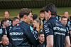 GP ABU DHABI, (L to R): George Russell (GBR) Mercedes AMG F1 e Toto Wolff (GER) Mercedes AMG F1 Shareholder e Executive Director at a team photograph.

05.12.2024. Formula 1 World Championship, Rd 24, Abu Dhabi Grand Prix, Yas Marina Circuit, Abu Dhabi, Preparation Day.

- www.xpbimages.com, EMail: requests@xpbimages.com © Copyright: Batchelor / XPB Images