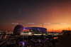 GP ABU DHABI, Circuit Atmosfera - the Yas Marina Hotel at sunset.

05.12.2024. Formula 1 World Championship, Rd 24, Abu Dhabi Grand Prix, Yas Marina Circuit, Abu Dhabi, Preparation Day.

- www.xpbimages.com, EMail: requests@xpbimages.com © Copyright: Moy / XPB Images