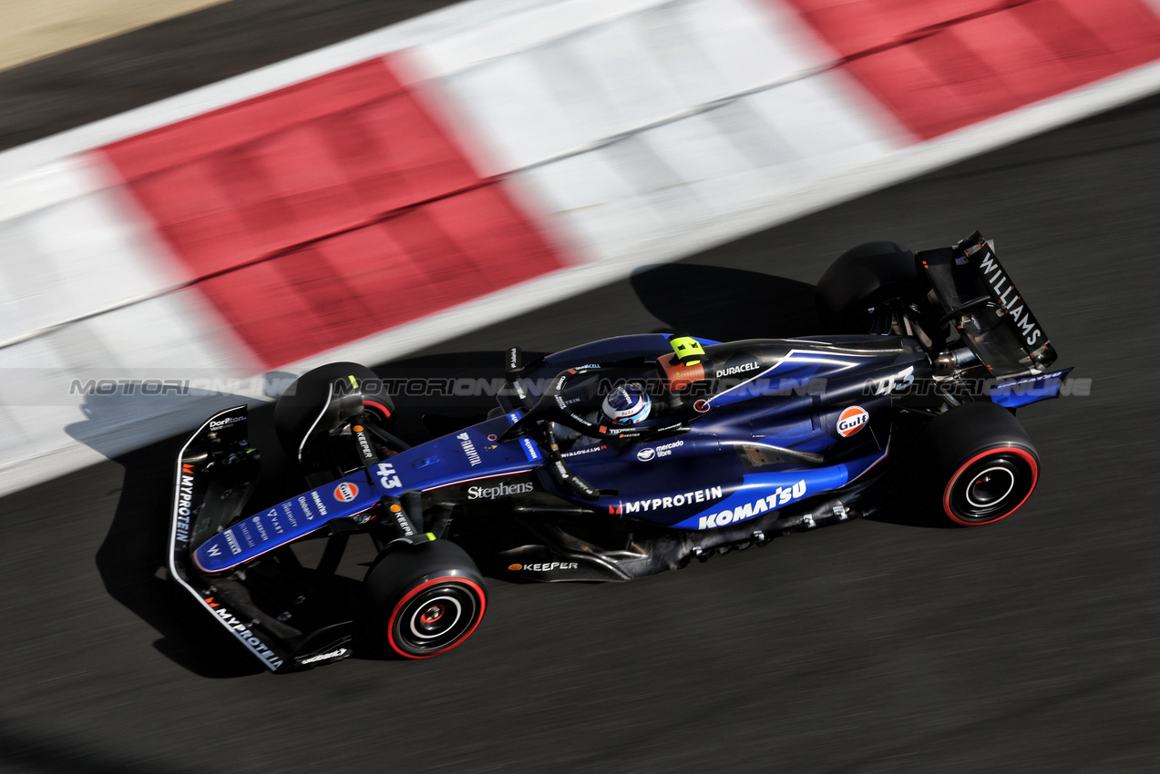 GP ABU DHABI, Franco Colapinto (ARG) Williams Racing FW46.

07.12.2024. Formula 1 World Championship, Rd 24, Abu Dhabi Grand Prix, Yas Marina Circuit, Abu Dhabi, Qualifiche Day.

- www.xpbimages.com, EMail: requests@xpbimages.com © Copyright: Moy / XPB Images