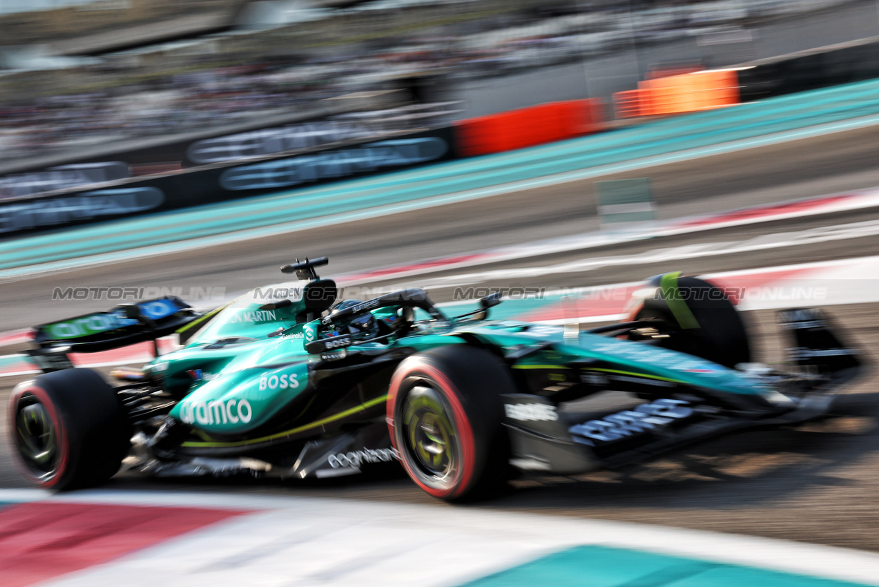 GP ABU DHABI, Lance Stroll (CDN) Aston Martin F1 Team AMR24.

07.12.2024. Formula 1 World Championship, Rd 24, Abu Dhabi Grand Prix, Yas Marina Circuit, Abu Dhabi, Qualifiche Day.

- www.xpbimages.com, EMail: requests@xpbimages.com © Copyright: Batchelor / XPB Images