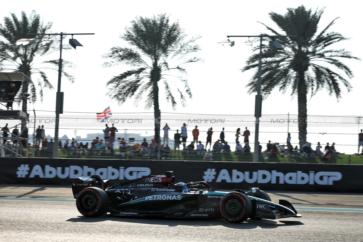 GP ABU DHABI, George Russell (GBR) Mercedes AMG F1 W15.

07.12.2024. Formula 1 World Championship, Rd 24, Abu Dhabi Grand Prix, Yas Marina Circuit, Abu Dhabi, Qualifiche Day.

 - www.xpbimages.com, EMail: requests@xpbimages.com © Copyright: Coates / XPB Images