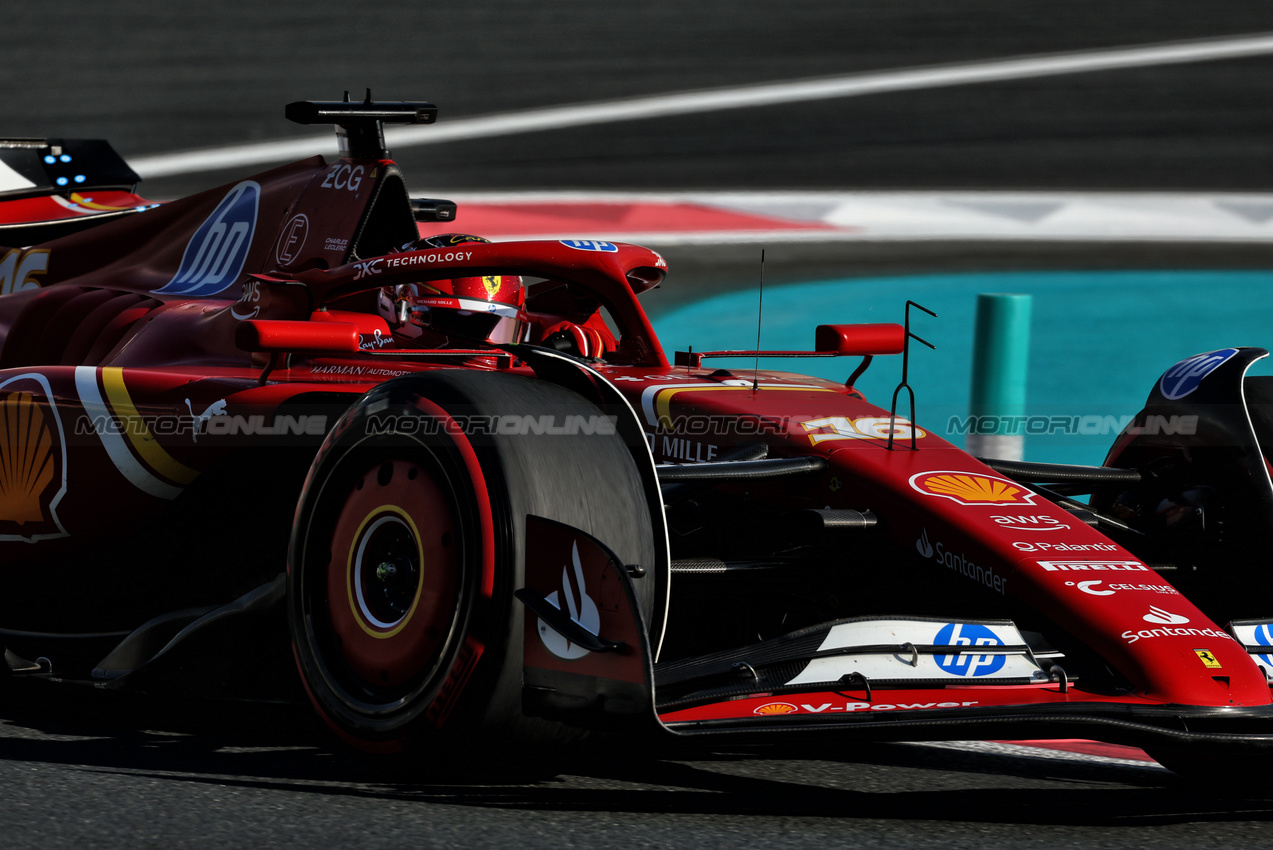 GP ABU DHABI, Charles Leclerc (MON) Ferrari SF-24.

07.12.2024. Formula 1 World Championship, Rd 24, Abu Dhabi Grand Prix, Yas Marina Circuit, Abu Dhabi, Qualifiche Day.

 - www.xpbimages.com, EMail: requests@xpbimages.com © Copyright: Coates / XPB Images