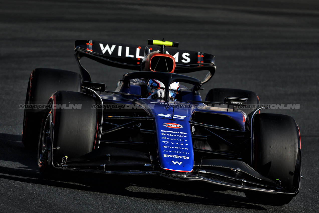 GP ABU DHABI, Franco Colapinto (ARG) Williams Racing FW46.

07.12.2024. Formula 1 World Championship, Rd 24, Abu Dhabi Grand Prix, Yas Marina Circuit, Abu Dhabi, Qualifiche Day.

 - www.xpbimages.com, EMail: requests@xpbimages.com © Copyright: Coates / XPB Images