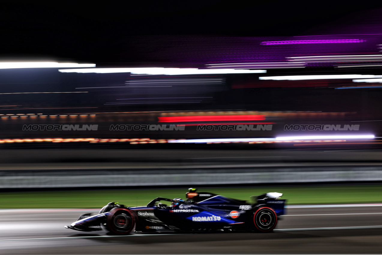 GP ABU DHABI, Franco Colapinto (ARG) Williams Racing FW46.

07.12.2024. Formula 1 World Championship, Rd 24, Abu Dhabi Grand Prix, Yas Marina Circuit, Abu Dhabi, Qualifiche Day.

- www.xpbimages.com, EMail: requests@xpbimages.com © Copyright: Charniaux / XPB Images