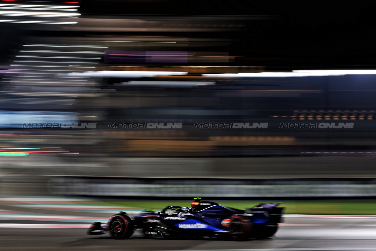 GP ABU DHABI, Franco Colapinto (ARG) Williams Racing FW46.

07.12.2024. Formula 1 World Championship, Rd 24, Abu Dhabi Grand Prix, Yas Marina Circuit, Abu Dhabi, Qualifiche Day.

- www.xpbimages.com, EMail: requests@xpbimages.com © Copyright: Charniaux / XPB Images