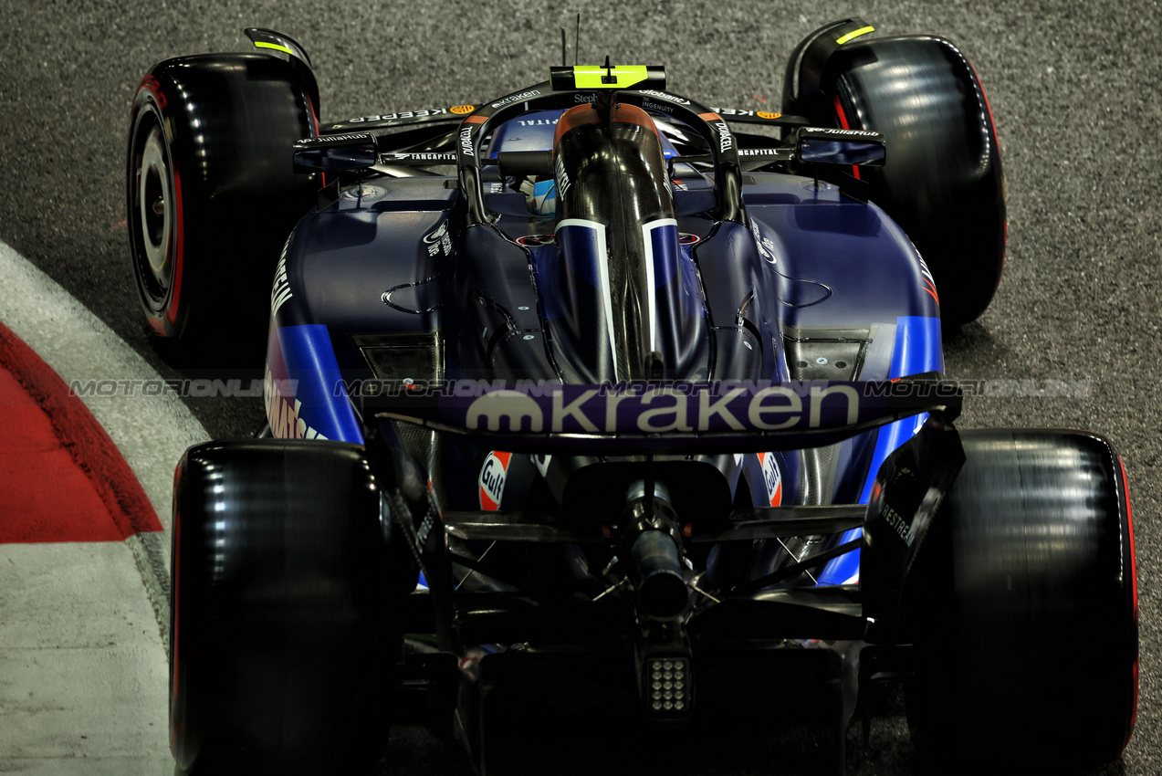 GP ABU DHABI, Franco Colapinto (ARG) Williams Racing FW46.

07.12.2024. Formula 1 World Championship, Rd 24, Abu Dhabi Grand Prix, Yas Marina Circuit, Abu Dhabi, Qualifiche Day.

 - www.xpbimages.com, EMail: requests@xpbimages.com © Copyright: Coates / XPB Images