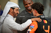 GP ABU DHABI, (L to R): Mohammed Bin Sulayem (UAE) FIA President in qualifying parc ferme with Terry Crews (USA) Actor e pole sitter Lando Norris (GBR) McLaren.

07.12.2024. Formula 1 World Championship, Rd 24, Abu Dhabi Grand Prix, Yas Marina Circuit, Abu Dhabi, Qualifiche Day.

- www.xpbimages.com, EMail: requests@xpbimages.com © Copyright: Price / XPB Images