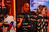GP ABU DHABI, Lewis Hamilton (GBR) Mercedes AMG F1 with the media.

07.12.2024. Formula 1 World Championship, Rd 24, Abu Dhabi Grand Prix, Yas Marina Circuit, Abu Dhabi, Qualifiche Day.

 - www.xpbimages.com, EMail: requests@xpbimages.com © Copyright: Coates / XPB Images