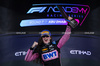 GP ABU DHABI, Gara winner Abbi Pulling (GBR) Rodin Motorsport celebrates on the podium.

21.09.2024. FIA Formula Academy, Rd 7, Gara 1, Yas Marina Circuit, Abu Dhabi, Saturday.

- www.xpbimages.com, EMail: requests@xpbimages.com Copyright: XPB Images