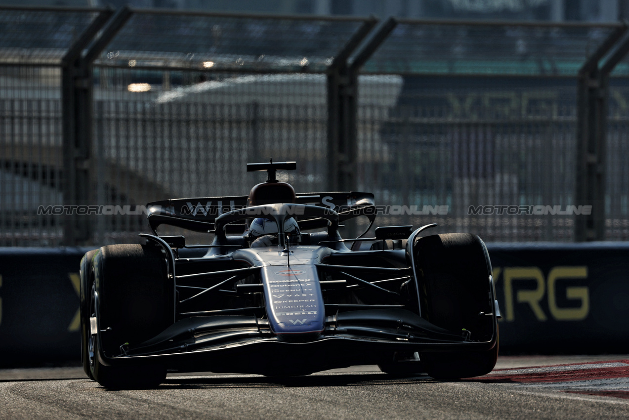 GP ABU DHABI, Luke Browning (GBR) Williams Racing FW46 Academy Driver.

06.12.2024. Formula 1 World Championship, Rd 24, Abu Dhabi Grand Prix, Yas Marina Circuit, Abu Dhabi, Practice Day.

 - www.xpbimages.com, EMail: requests@xpbimages.com © Copyright: Coates / XPB Images