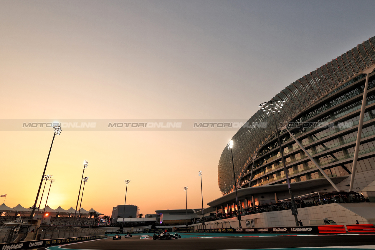 GP ABU DHABI, George Russell (GBR) Mercedes AMG F1 W15.

06.12.2024. Formula 1 World Championship, Rd 24, Abu Dhabi Grand Prix, Yas Marina Circuit, Abu Dhabi, Practice Day.

 - www.xpbimages.com, EMail: requests@xpbimages.com © Copyright: Coates / XPB Images