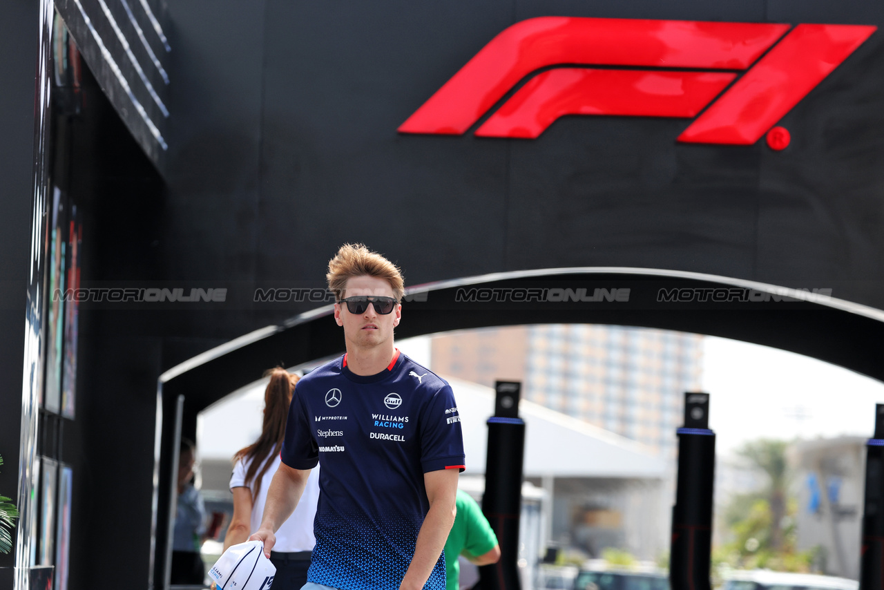 GP ARABIA SAUDITA, Logan Sargeant (USA) Williams Racing.

06.03.2024. Formula 1 World Championship, Rd 2, Saudi Arabian Grand Prix, Jeddah, Saudi Arabia, Preparation Day.

- www.xpbimages.com, EMail: requests@xpbimages.com © Copyright: Bearne / XPB Images