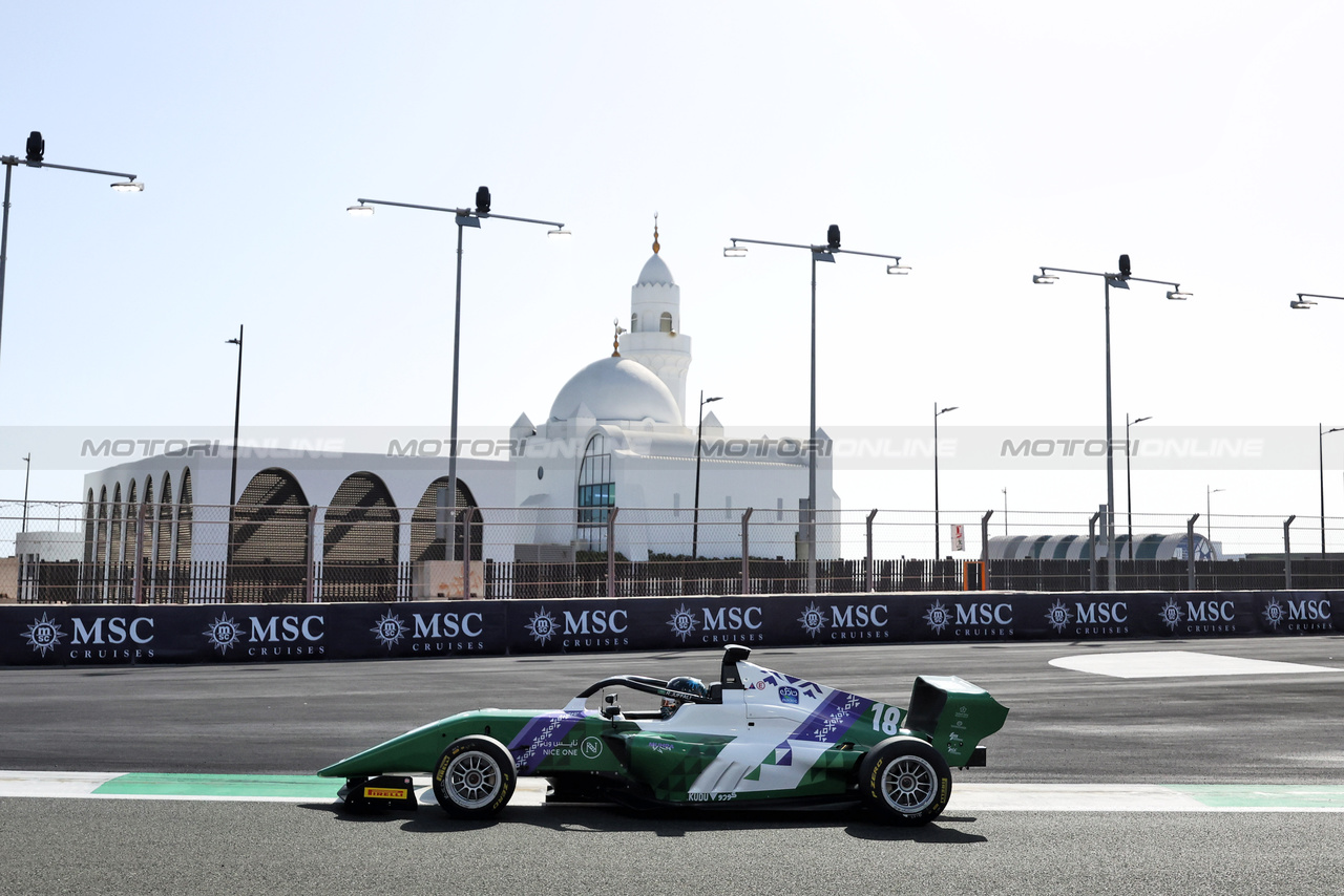 GP ARABIA SAUDITA, Reema Juffali (KSA) Prema Racing.

08.03.2024. FIA Formula Academy, Rd 1, Gara 1, Jeddah, Saudi Arabia, Venerdi'.

- www.xpbimages.com, EMail: requests@xpbimages.com Copyright: XPB Images