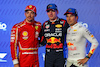 GP ARABIA SAUDITA, Qualifiche top three in parc ferme (L to R): Charles Leclerc (MON) Ferrari, second; Max Verstappen (NLD) Red Bull Racing, pole position; Fernando Alonso (ESP) Aston Martin F1 Team, third.
08.03.2024. Formula 1 World Championship, Rd 2, Saudi Arabian Grand Prix, Jeddah, Saudi Arabia, Qualifiche Day.
- www.xpbimages.com, EMail: requests@xpbimages.com © Copyright: Batchelor / XPB Images