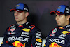 GP ARABIA SAUDITA, (L to R): Max Verstappen (NLD) Red Bull Racing e team mate Sergio Perez (MEX) Red Bull Racing in the post qualifying FIA Press Conference.
08.03.2024. Formula 1 World Championship, Rd 2, Saudi Arabian Grand Prix, Jeddah, Saudi Arabia, Qualifiche Day.
- www.xpbimages.com, EMail: requests@xpbimages.com © Copyright: Bearne / XPB Images