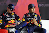 GP ARABIA SAUDITA, (L to R): Max Verstappen (NLD) Red Bull Racing e team mate Sergio Perez (MEX) Red Bull Racing in the post qualifying FIA Press Conference.
08.03.2024. Formula 1 World Championship, Rd 2, Saudi Arabian Grand Prix, Jeddah, Saudi Arabia, Qualifiche Day.
- www.xpbimages.com, EMail: requests@xpbimages.com © Copyright: Bearne / XPB Images