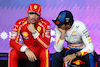GP ARABIA SAUDITA, (L to R): Charles Leclerc (MON) Ferrari with Sergio Perez (MEX) Red Bull Racing in qualifying parc ferme.
08.03.2024. Formula 1 World Championship, Rd 2, Saudi Arabian Grand Prix, Jeddah, Saudi Arabia, Qualifiche Day.
 - www.xpbimages.com, EMail: requests@xpbimages.com © Copyright: Coates / XPB Images