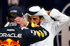 GP ARABIA SAUDITA, (L to R): Max Verstappen (NLD) Red Bull Racing with Mohammed Bin Sulayem (UAE) FIA President in qualifying parc ferme.
08.03.2024. Formula 1 World Championship, Rd 2, Saudi Arabian Grand Prix, Jeddah, Saudi Arabia, Qualifiche Day.
 - www.xpbimages.com, EMail: requests@xpbimages.com © Copyright: Coates / XPB Images