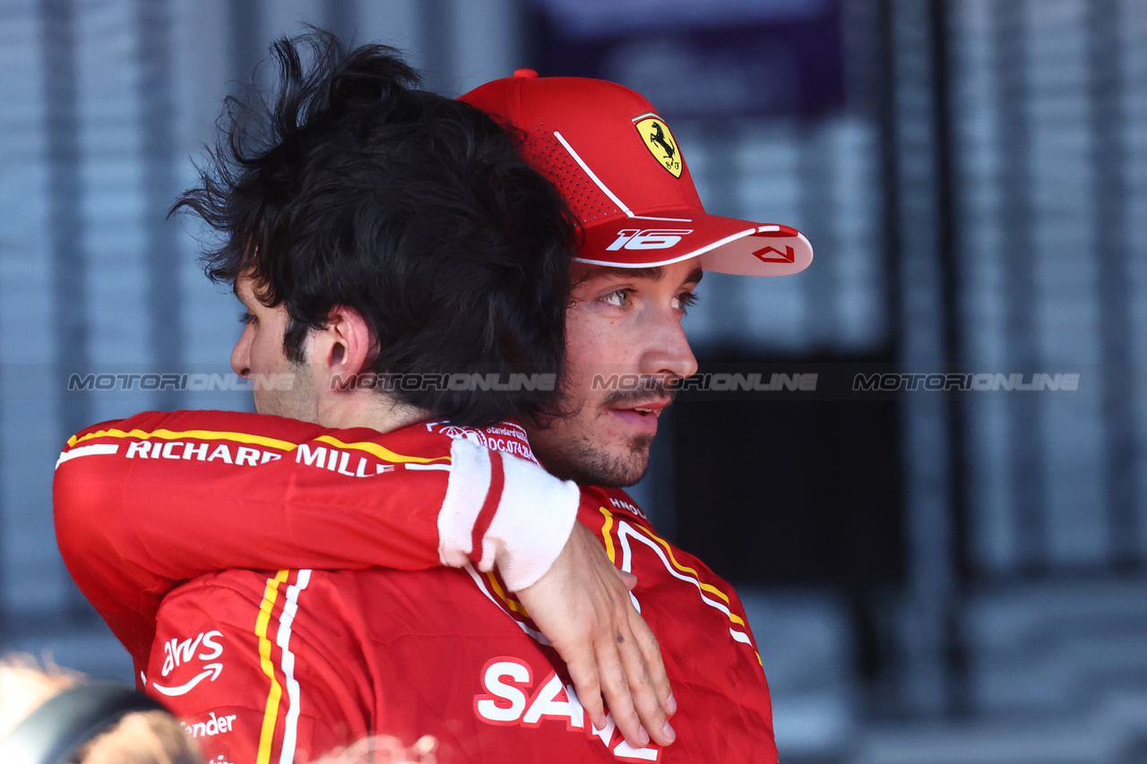 GP AUSTRALIA, Carlos Sainz Jr (ESP) Ferrari e Charles Leclerc (MON) Ferrari.
24.03.2024. Formula 1 World Championship, Rd 3, Australian Grand Prix, Albert Park, Melbourne, Australia, Gara Day.
- www.xpbimages.com, EMail: requests@xpbimages.com © Copyright: Batchelor / XPB Images